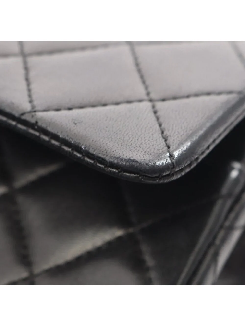 Chanel Handbag Quilted Black Lambskin Top Handle